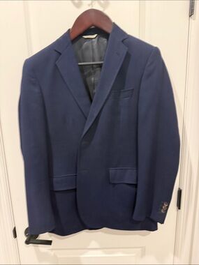 Gently used Billy Reid Navy Two-Button Sport Waffle Coat